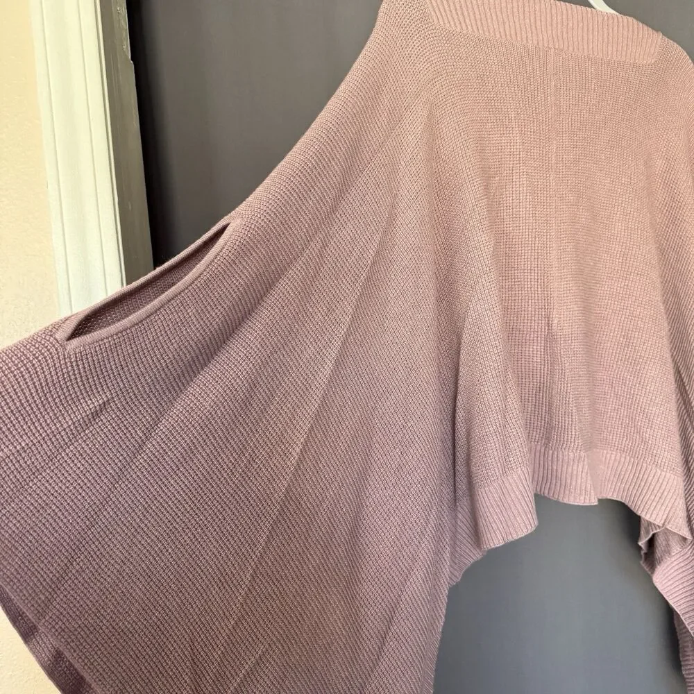 Lululemon Forward Flow Cape Womens Poncho Sweater Top One Size Vintage Mauve - Picture 4 of 7